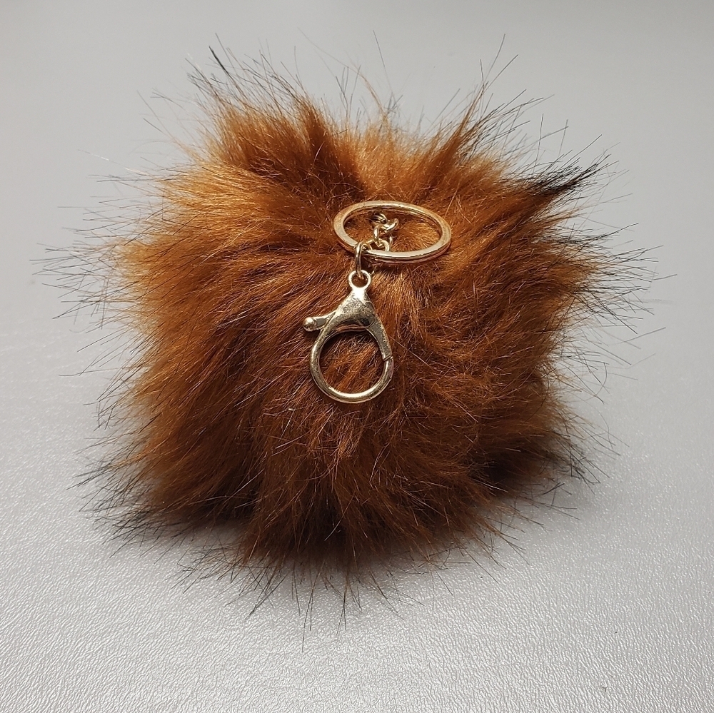 unbranded brown faux fur Keychain